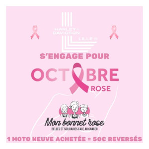 Harley Davidson Lille soutient l'opération Octobre Rose